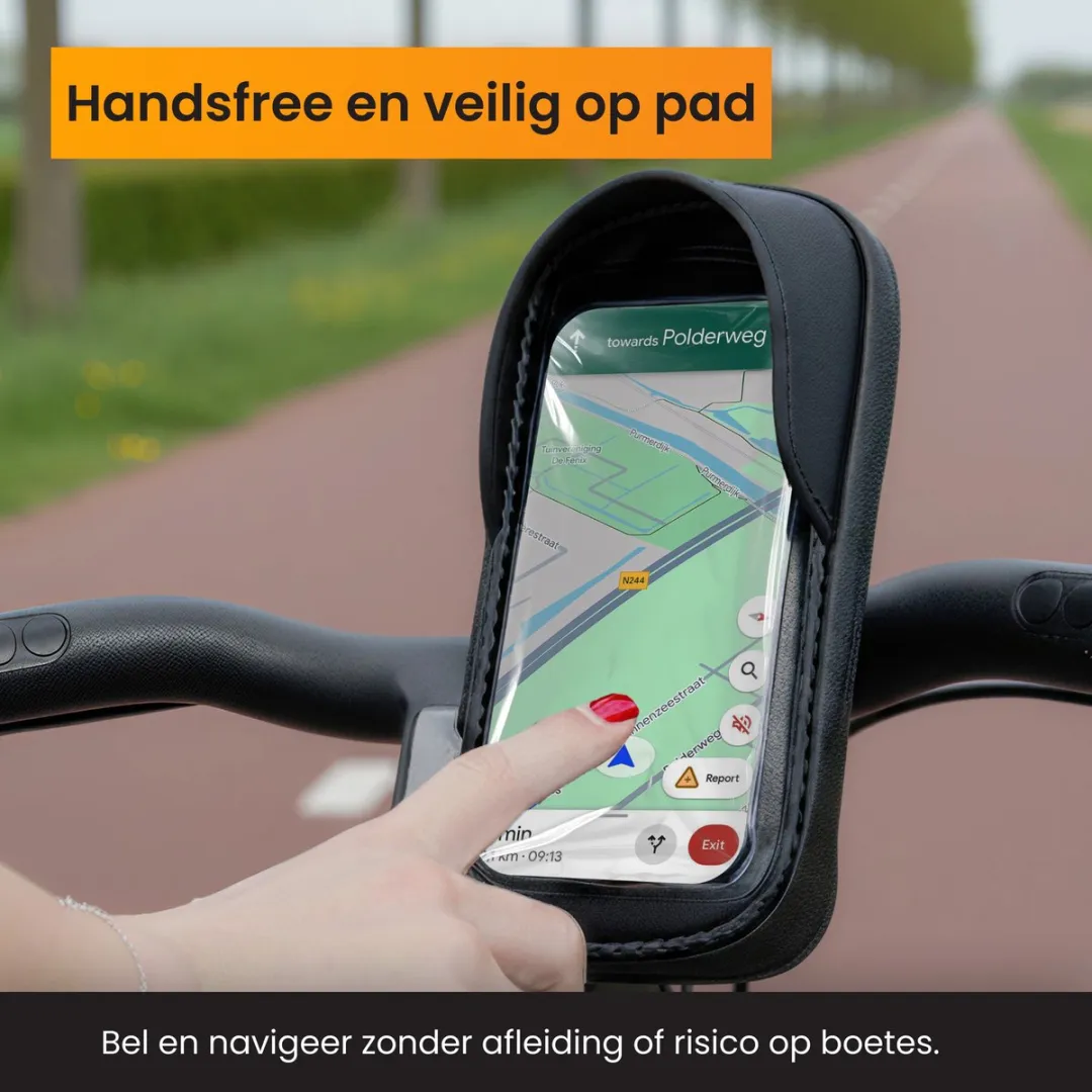 R2B Telefoonhouder Fiets Leiden - Universeel 7" - 360° Rotatie