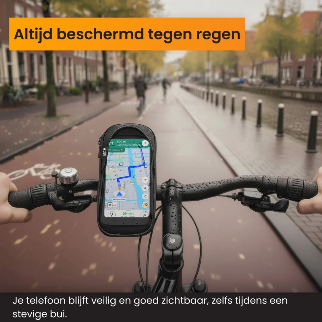 R2B Telefoonhouder Fiets Leiden - Universeel 7" - 360° Rotatie