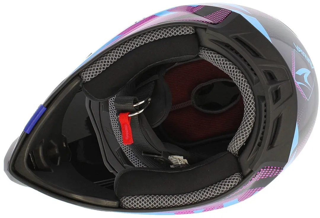 Shark Varial Anger Crosshelm S - Glans zwart/roze/blauw - afbeelding 6 van 6