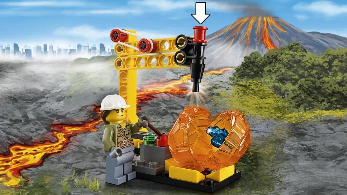 LEGO City Vulkaan Bevoorradingshelikopter 60123 - 330 Stukken