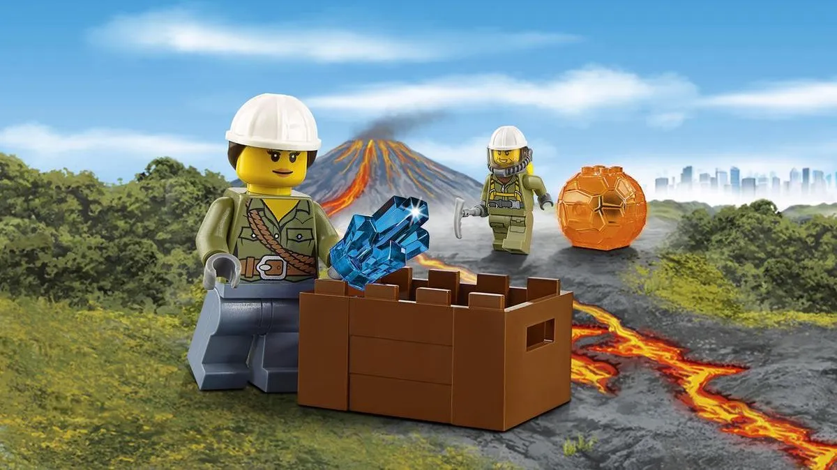 LEGO City Vulkaan Bevoorradingshelikopter 60123 - 330 Stukken