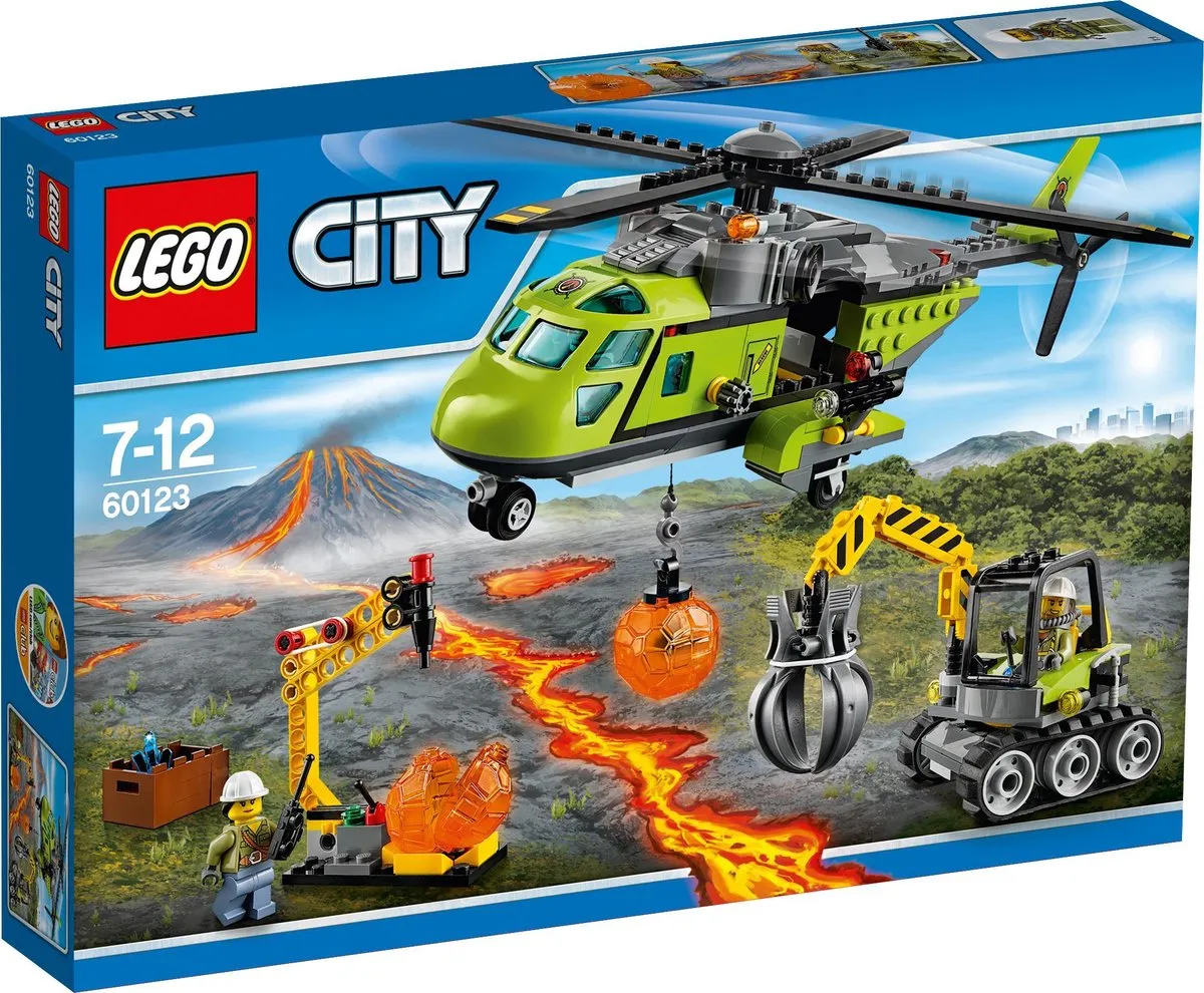 LEGO City Vulkaan Bevoorradingshelikopter 60123