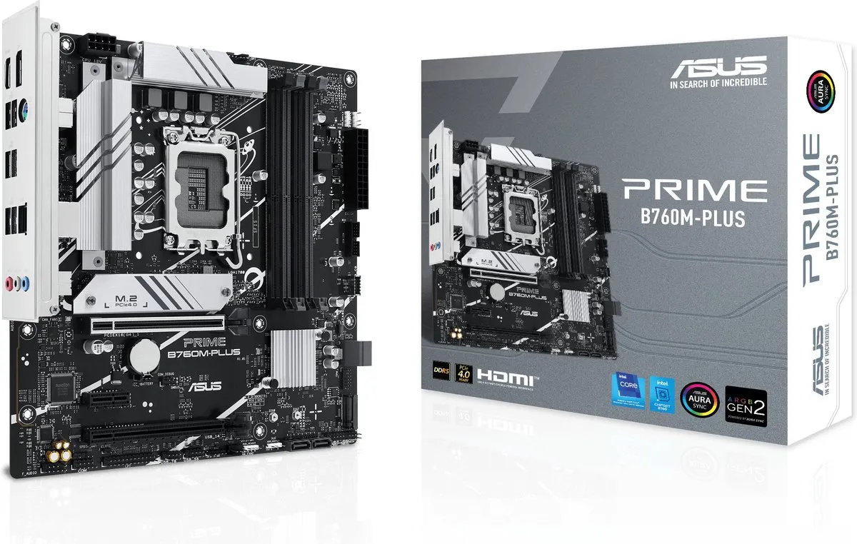 ASUS PRIME B760M-PLUS B760 LGA1700 Micro-ATX Moederbord