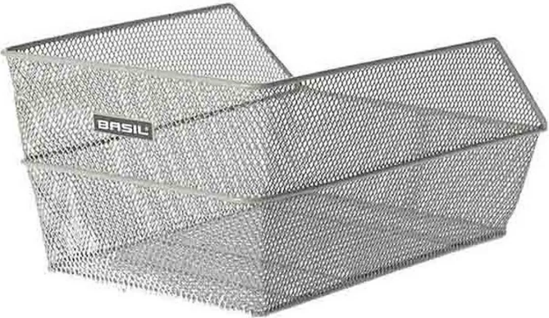 Basil Cento Fietsmand Achter - 28L - Staal Zilver
