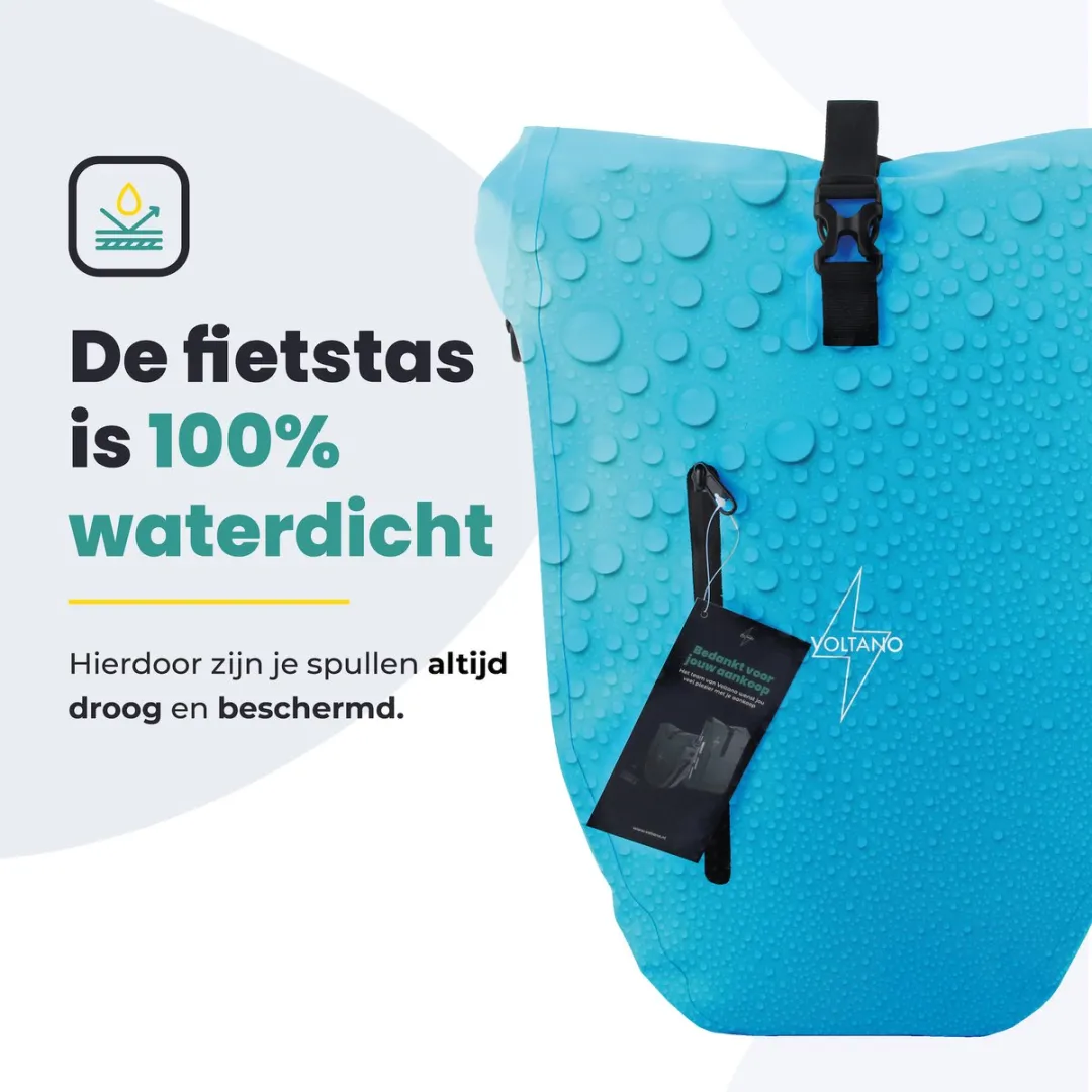 Voltano Luxe Fietstas 28L - Gletsjer Blauw