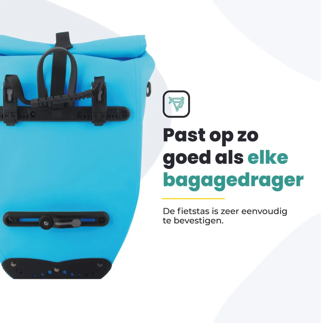 Voltano Luxe Fietstas 28L - Gletsjer Blauw