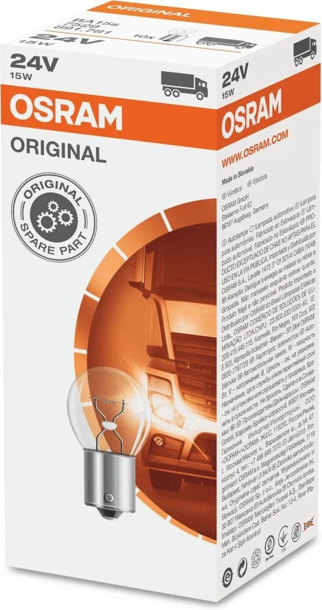 Osram Original Line BA15s-P21w 24V - Helder