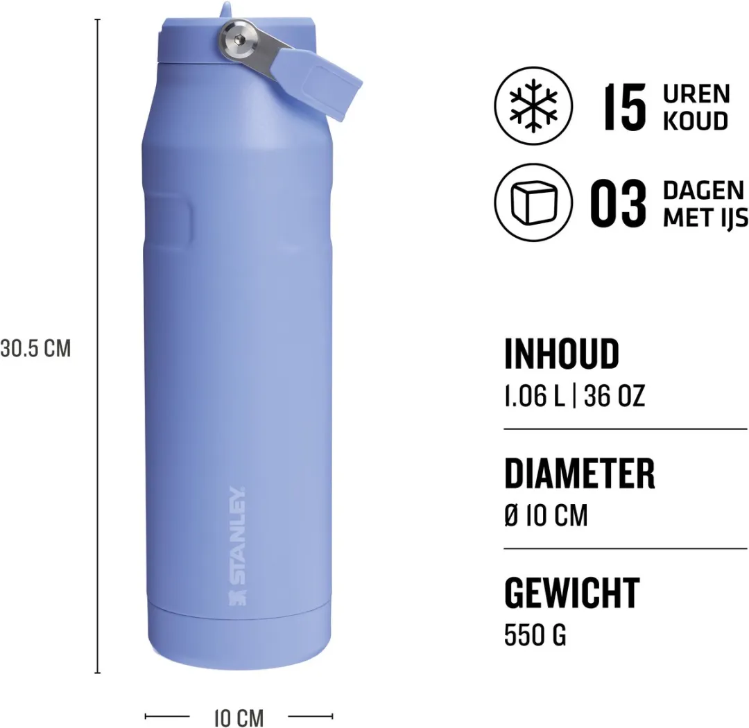 Stanley IceFlow Bottle Flip Straw 1,06L - Hydrangea - afbeelding 2 van 6