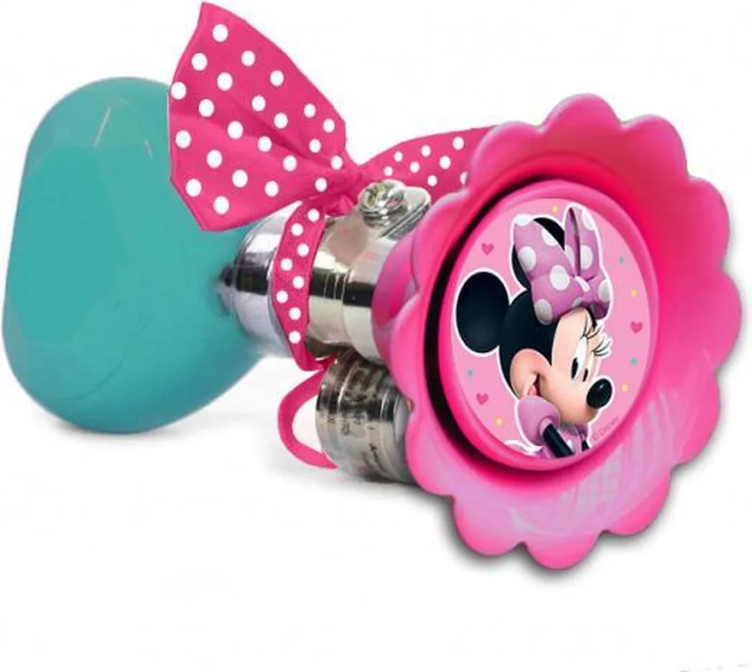 Disney Minnie Mouse Fietstoeter 6,5cm Roze/Mintgroen