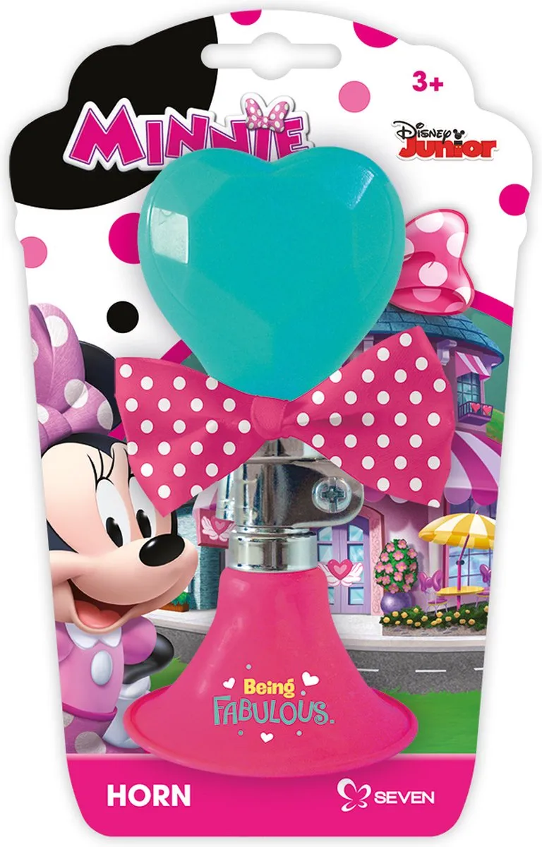Disney Minnie Mouse Fietstoeter 6,5cm Roze/Mintgroen
