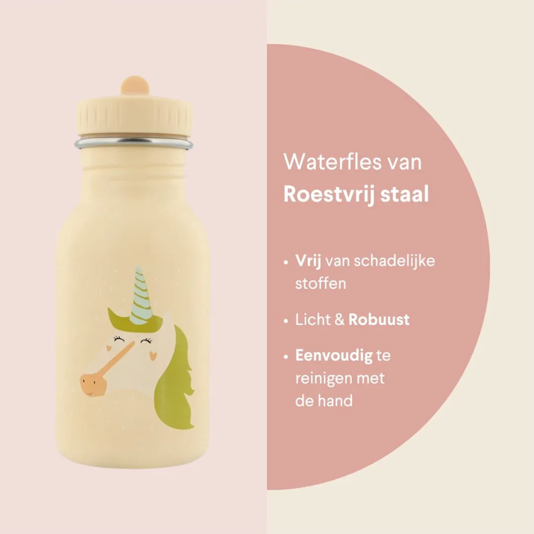 Trixie Mrs Unicorn RVS Waterfles 350ml - Roze