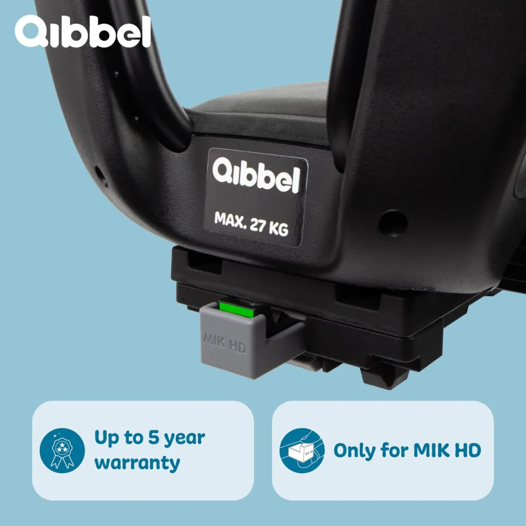 Qibbel Junior 6+ Fietsstoeltje Achter MIK HD - Midnight Black