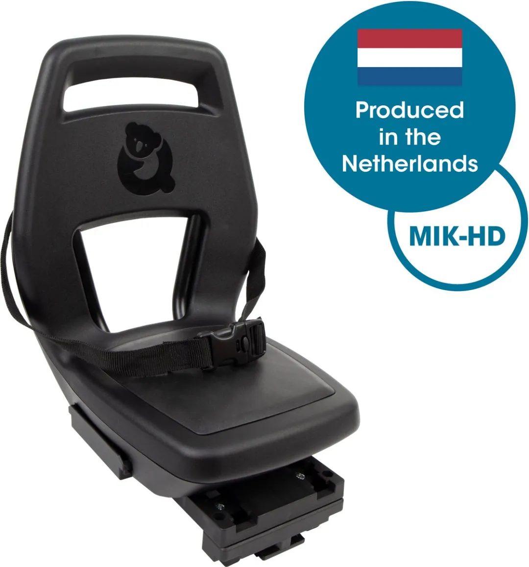 Qibbel Junior 6+ Fietsstoeltje Achter MIK HD - Midnight Black