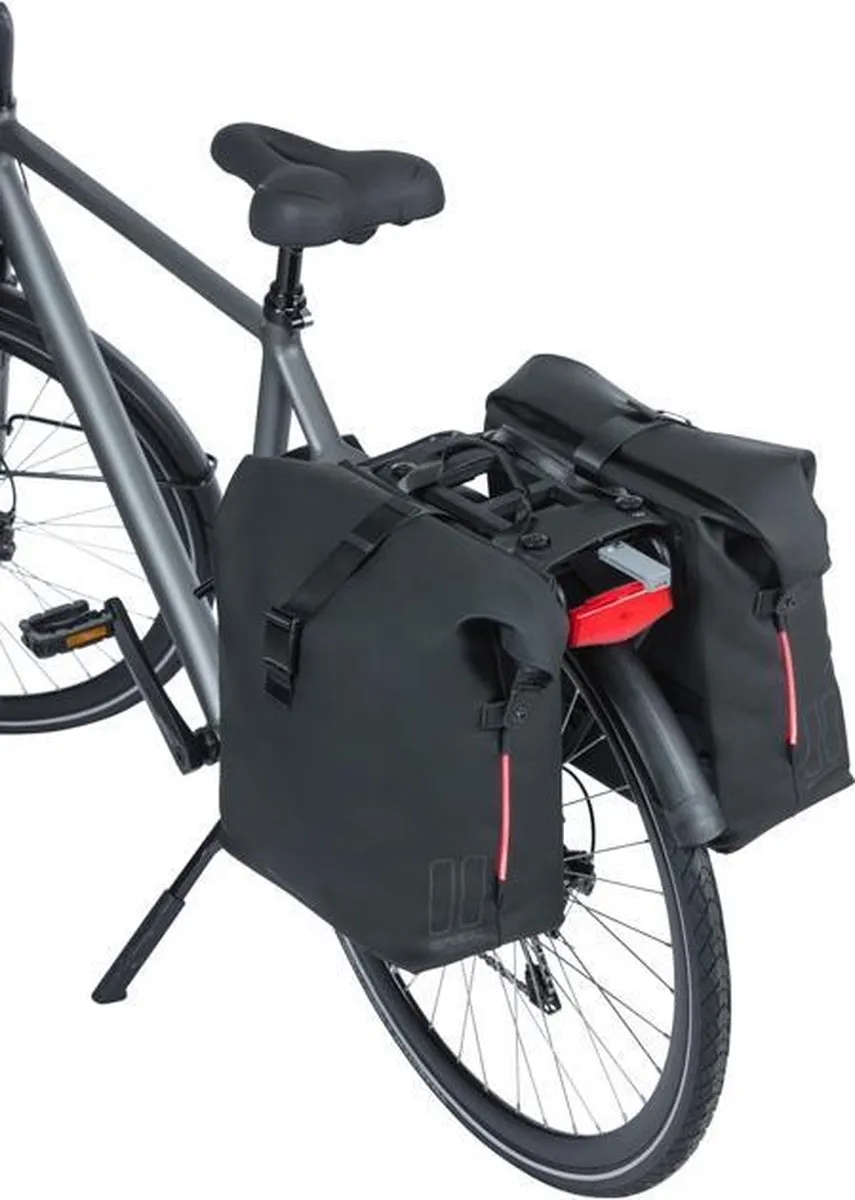 Basil SoHo Dubbele Fietstas - 41L - Zwart - afbeelding 6 van 6
