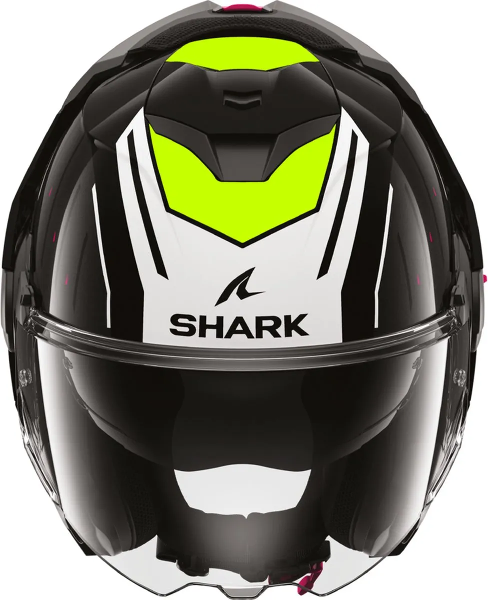 Shark Rydger Motorhelm - Maat S - Zwart/Wit/Fluo Geel