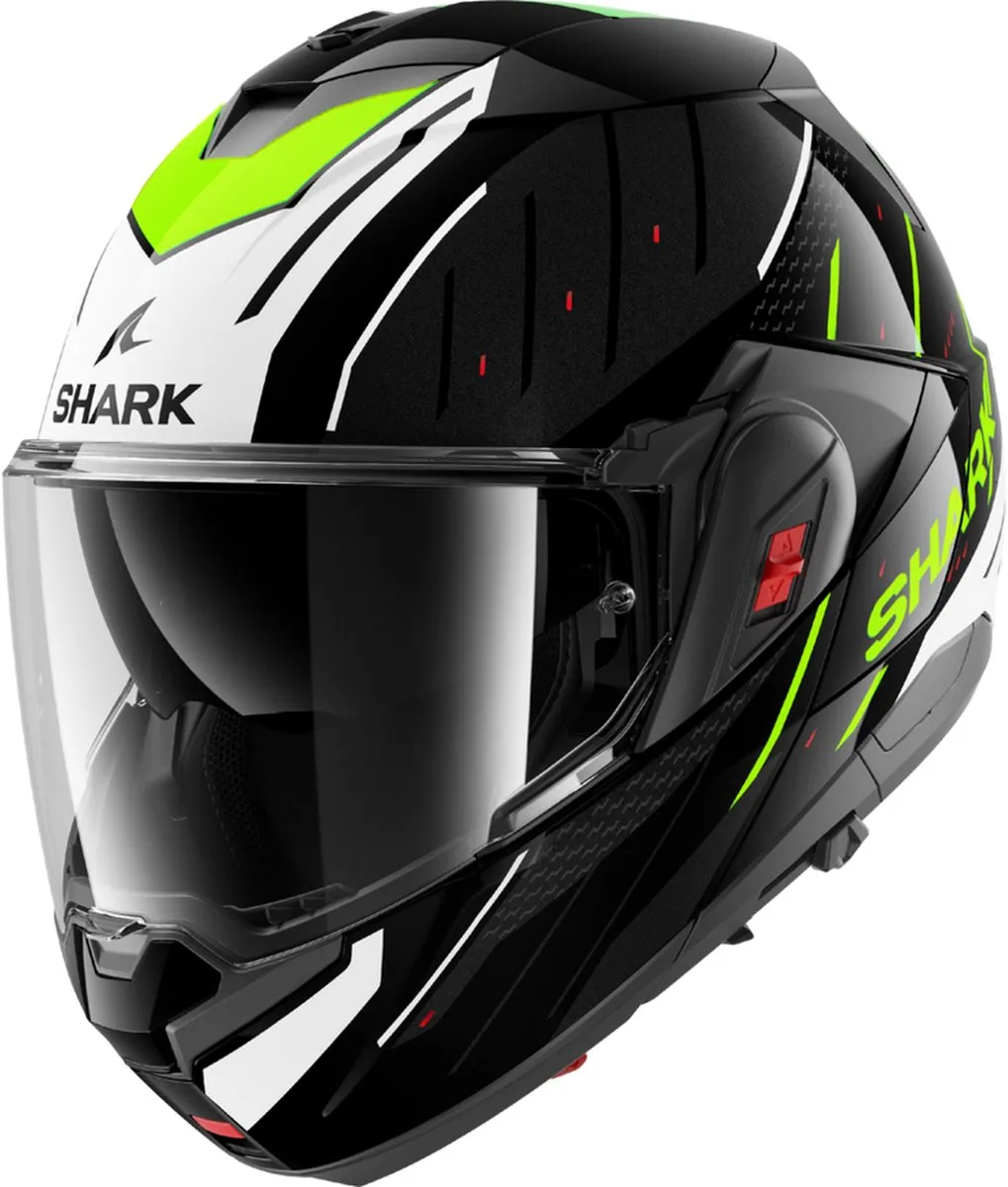 Shark Rydger Motorhelm - Maat S - Zwart/Wit/Fluo Geel