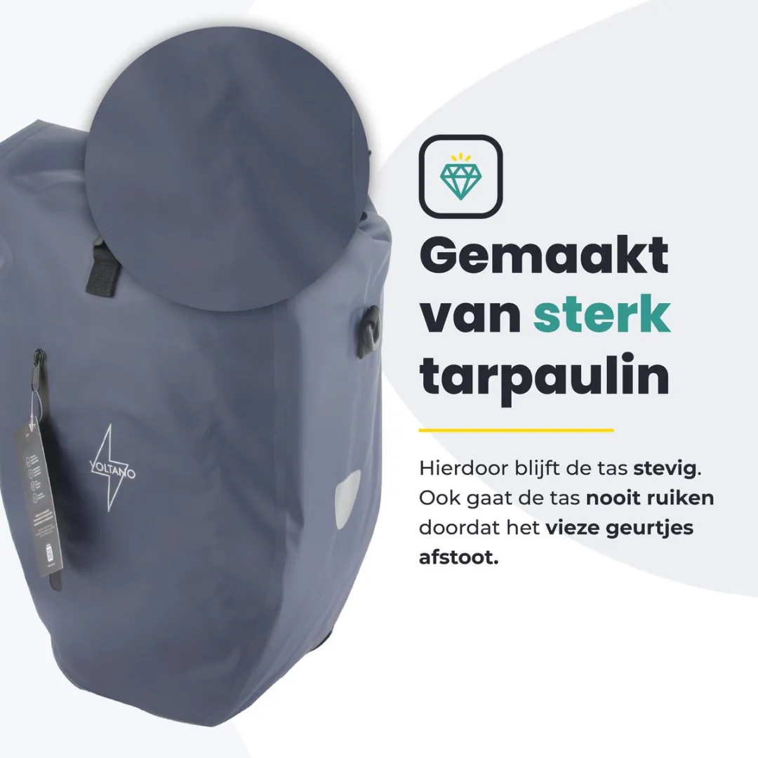 Voltano Luxe Fietstas 28L Marine - Waterdicht