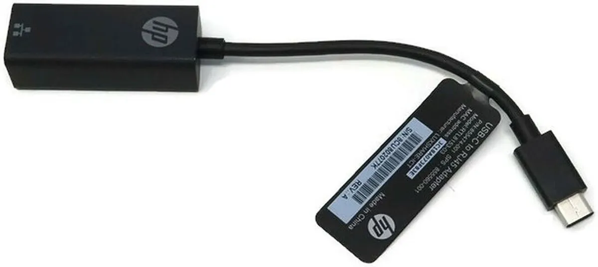 HP USB-C naar RJ45 Netwerkadapter - Zwart