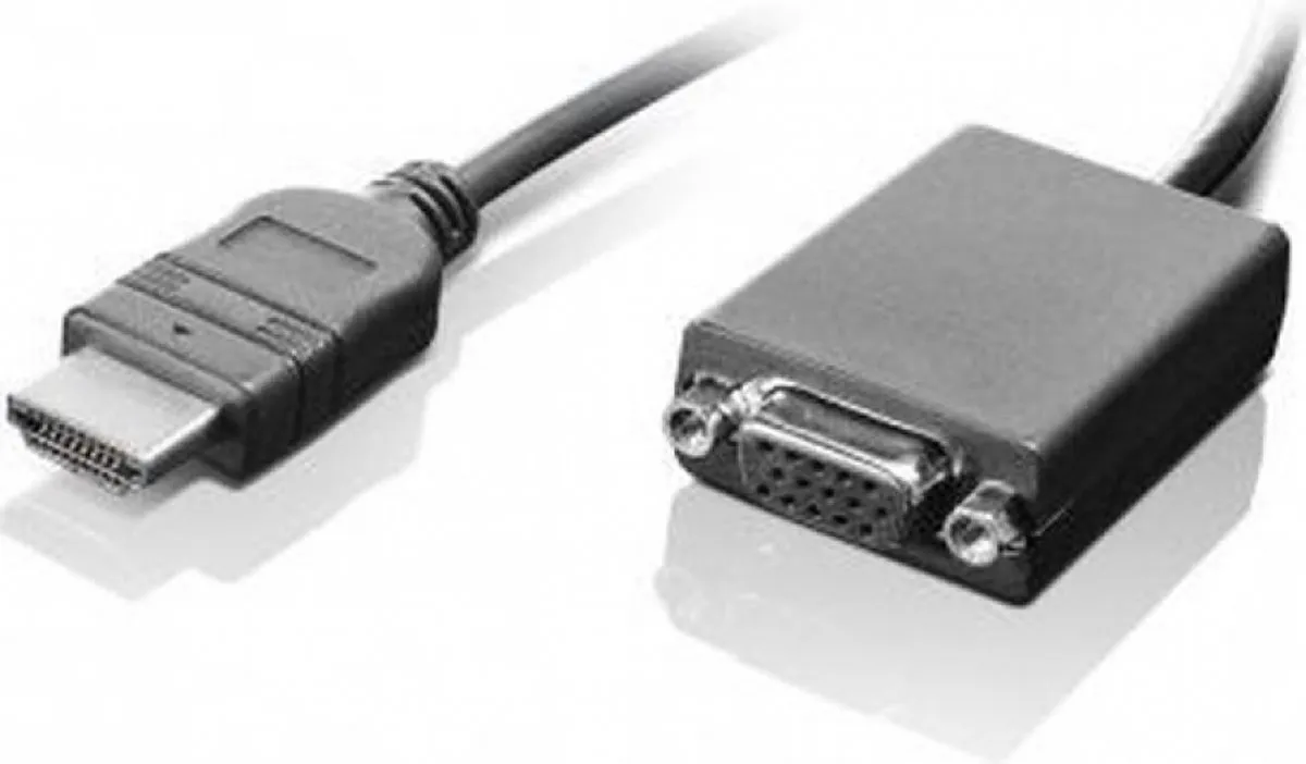 Lenovo VGA Kabel D-Sub Vrouwelijk 0.20m - Zwart