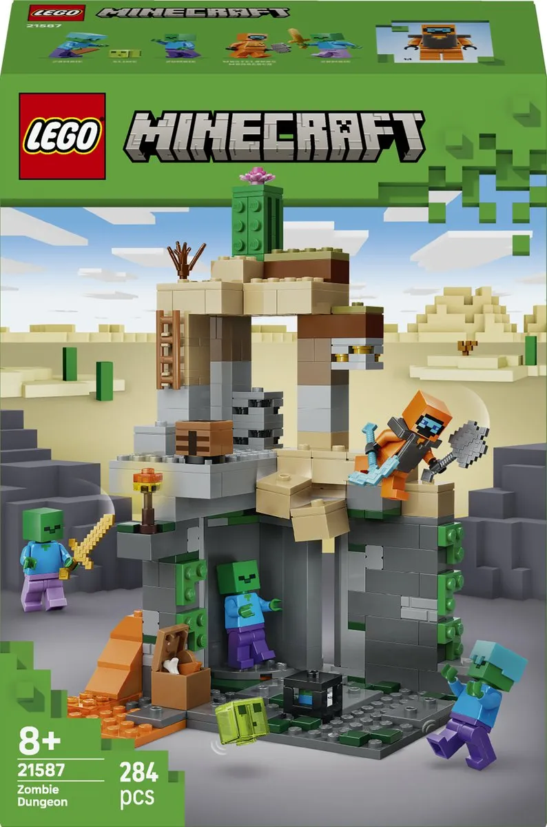 LEGO Minecraft Zombiekerker 21587 - 284 Stukken - 3 Minifiguren