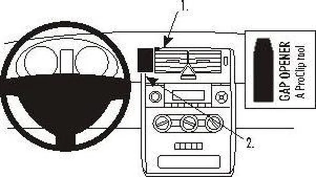 Brodit ProClip 853505 Telefoonhouder - Mercedes A-Klasse 2005-2012 - Zwart - afbeelding 6 van 6