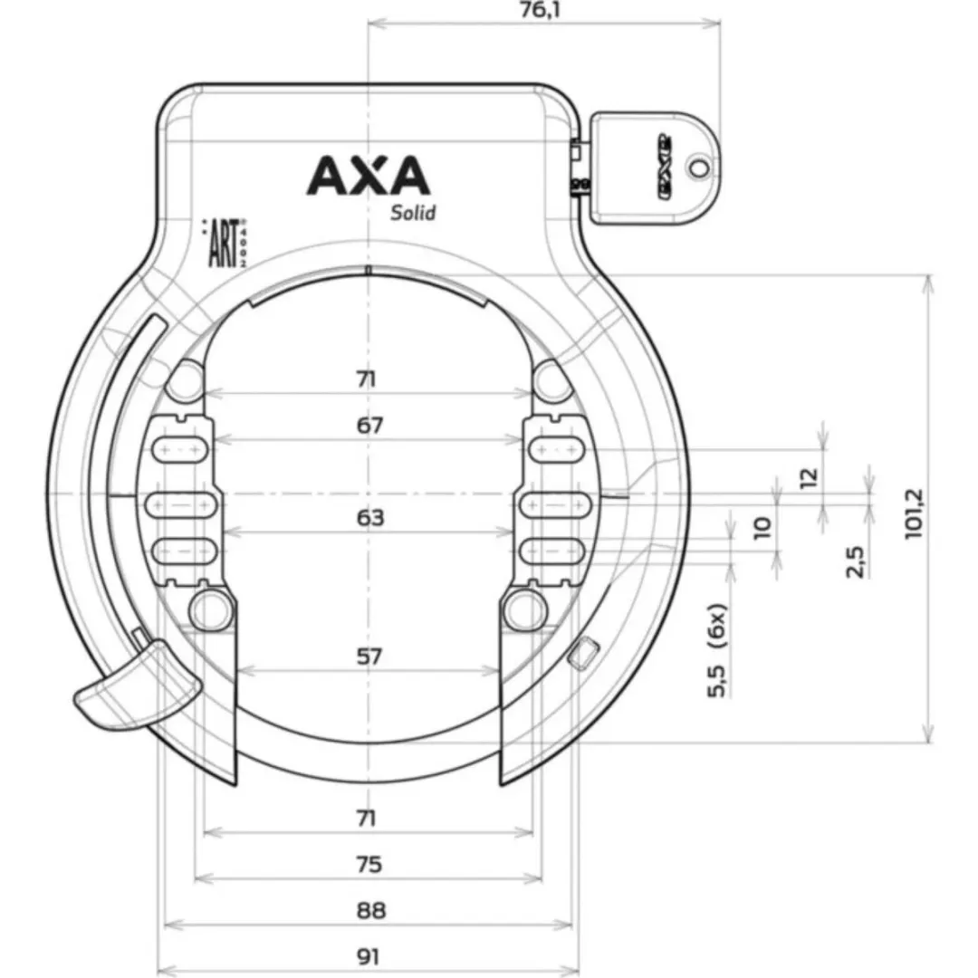 AXA Solid Ringslot - Beveiligingsniveau 10 - Zwart