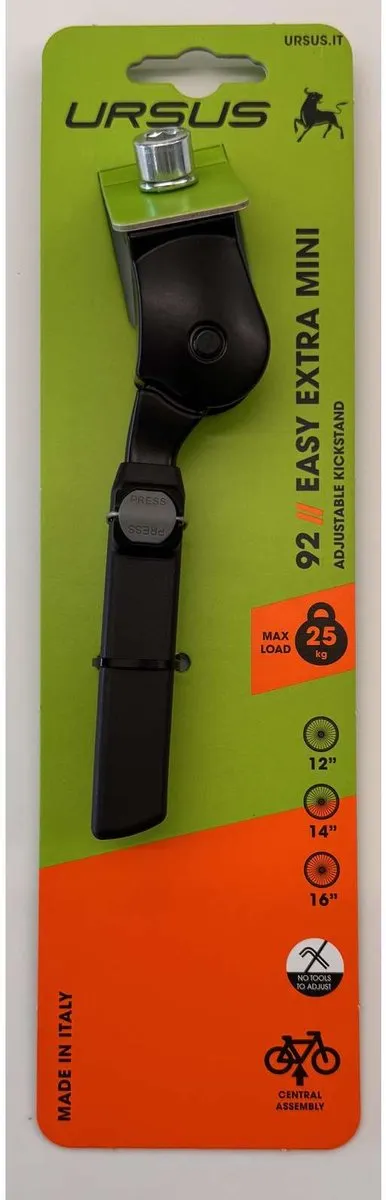 Ursus 92 Easy Extra Mini Fietsstandaard - 12/14/16cm - Zwart