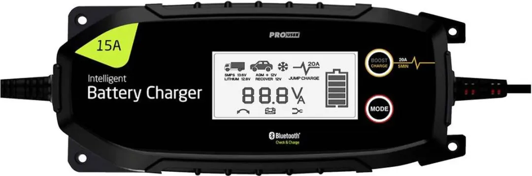 Pro-User IBC15000B Oplader 12V/24V 15A - AGM/Gel/Lithium/Lood