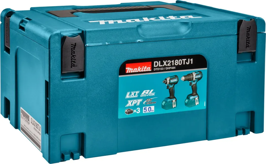 Makita DLX2180TJ1 Powerpack Klopboor & Slagschroever - 3x 5,0 Ah