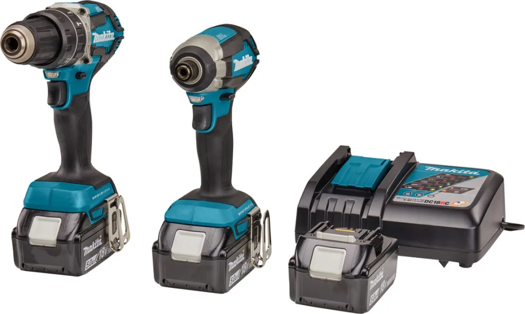 Makita DLX2180TJ1 Powerpack Klopboor & Slagschroever - 3x 5,0 Ah