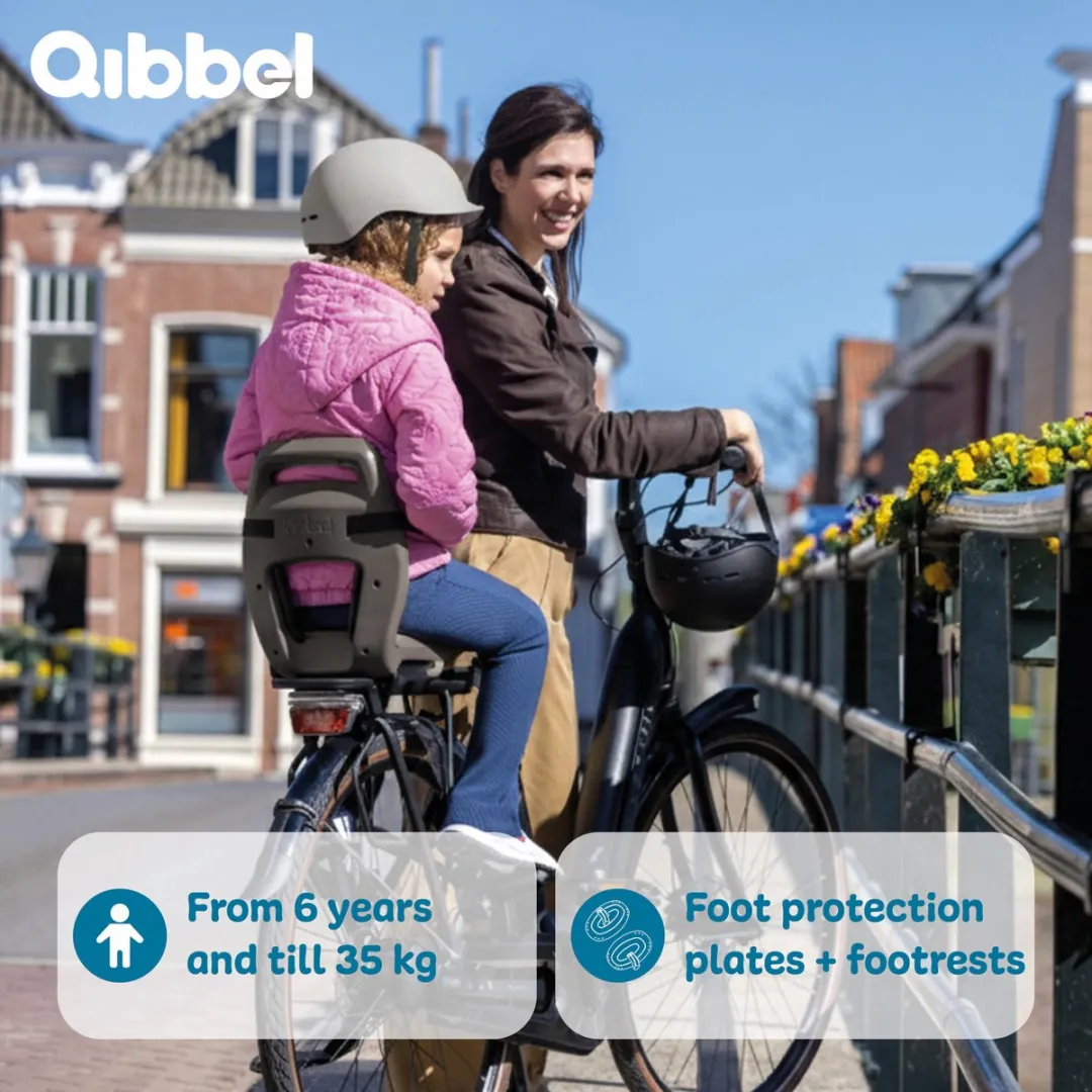 Qibbel Junior 6+ Fietsstoeltje - Hazel Brown