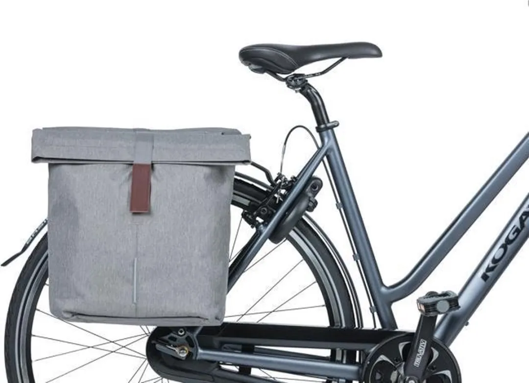 Basil City Dubbele Fietstas 32L - Grijs