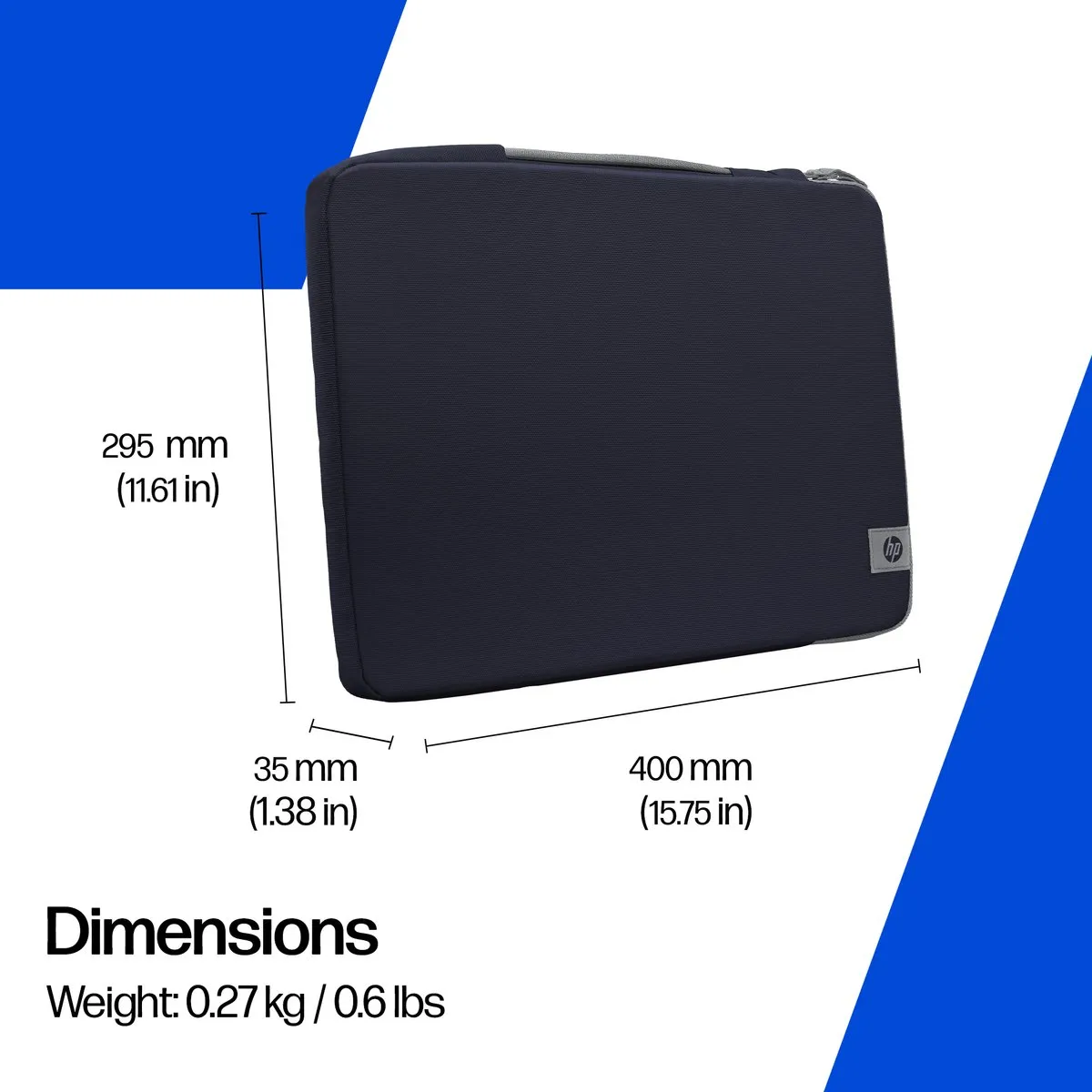 HP Protective Atmospheric Blue Laptop Sleeve 15–16 inch – Dun & Waterafstotend met handvat