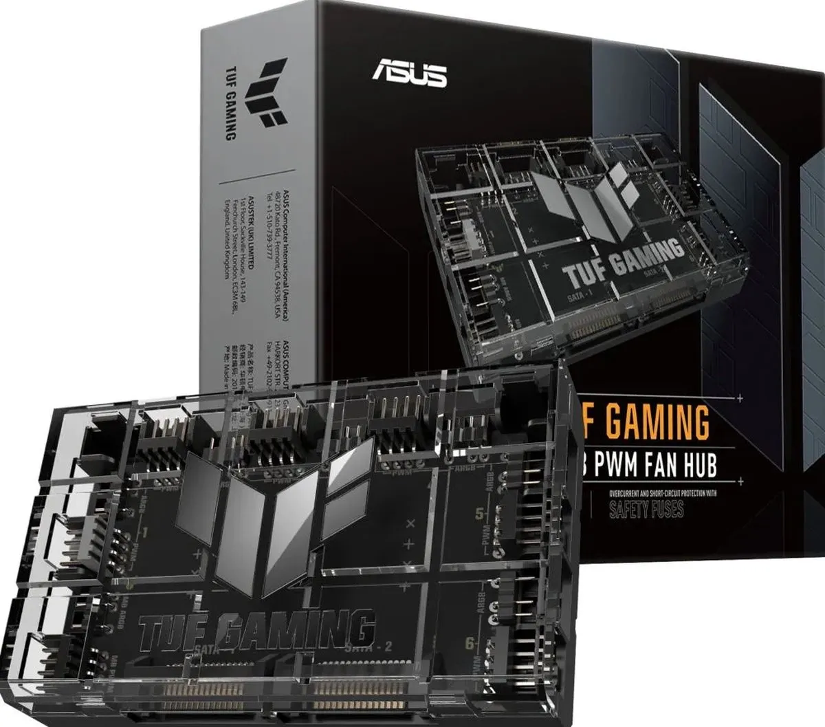 ASUS TUF Gaming ARGB PWM Fan Hub 90DA00C0-B09000 - Zwart