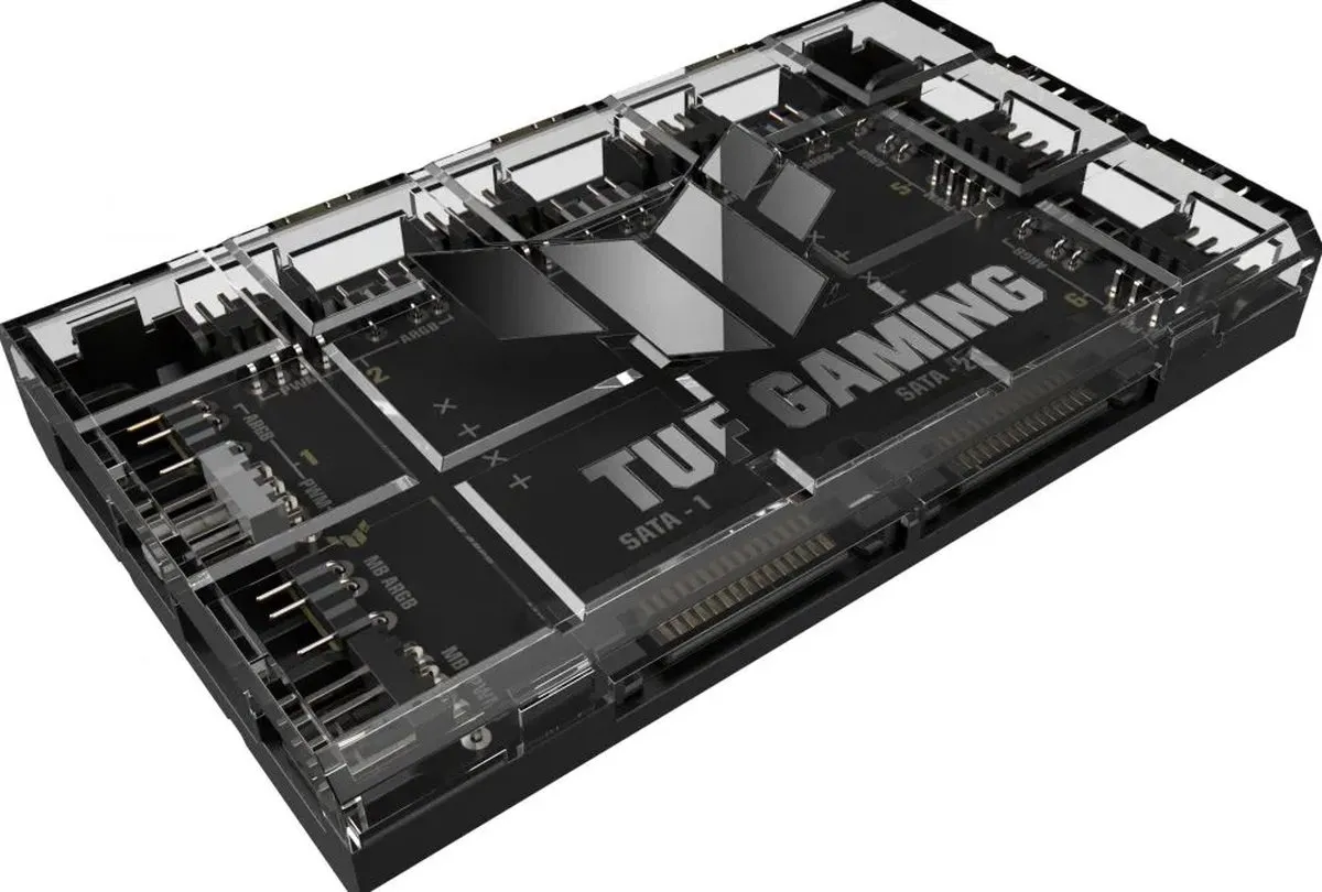ASUS TUF Gaming ARGB PWM Fan Hub 90DA00C0-B09000 - Zwart