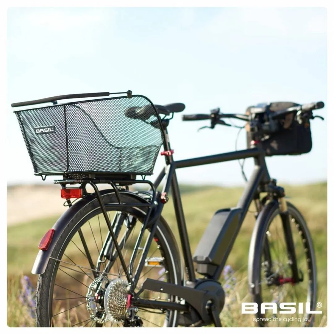 Basil Icon M Fietsmand Achter - Staal - Medium