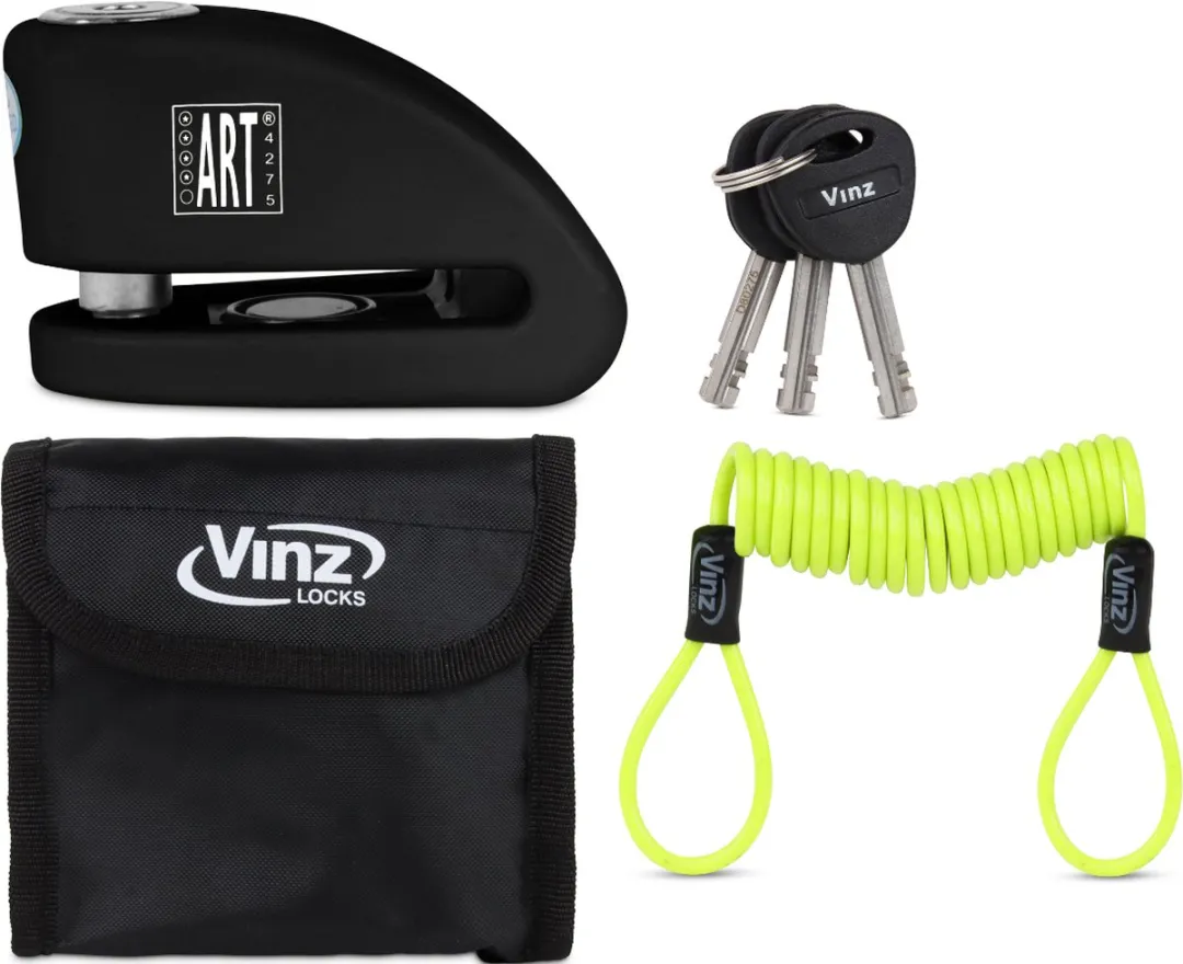 VINZ Pico Schijfremslot BIS750-Black - Zwart