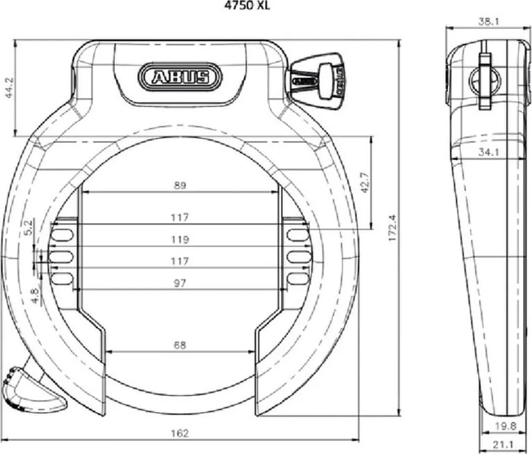 ABUS Amparo 2.0 Ringslot 4750XL SL86737 - Beschermingsniveau 9/15 - Zwart