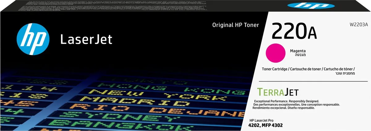 HP 220A Tonercartridge Magenta - 1800 Pagina's