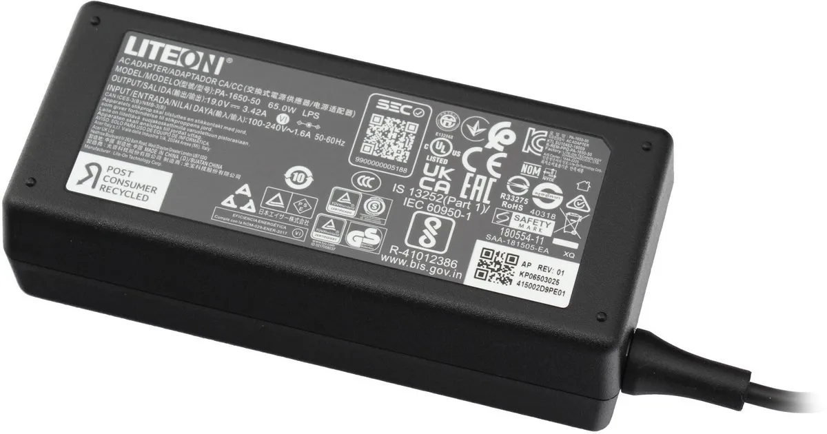 Acer KP06503018 Oplader 65W - Zwart - afbeelding 6 van 6
