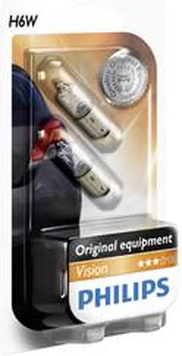 Philips Halogeenlamp H6W 6W 12V - 2 Stuks