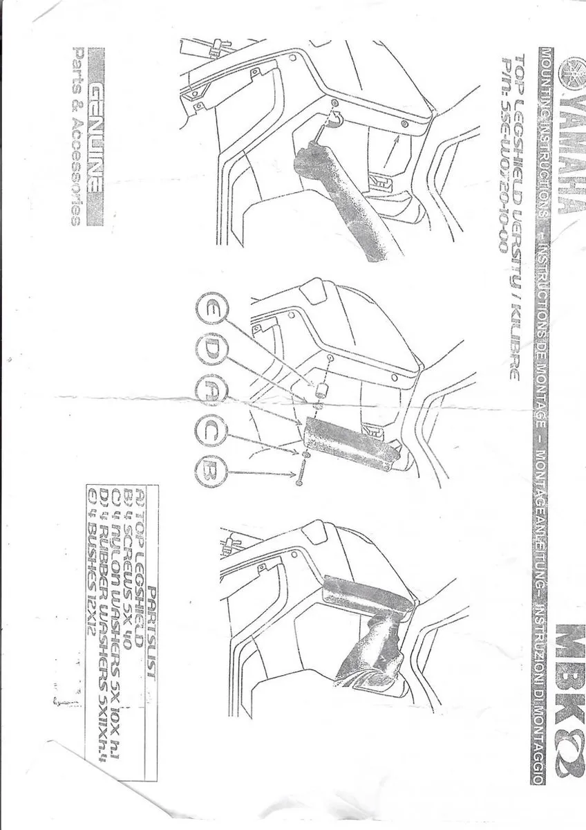 Yamaha 300 Versity Deflectors