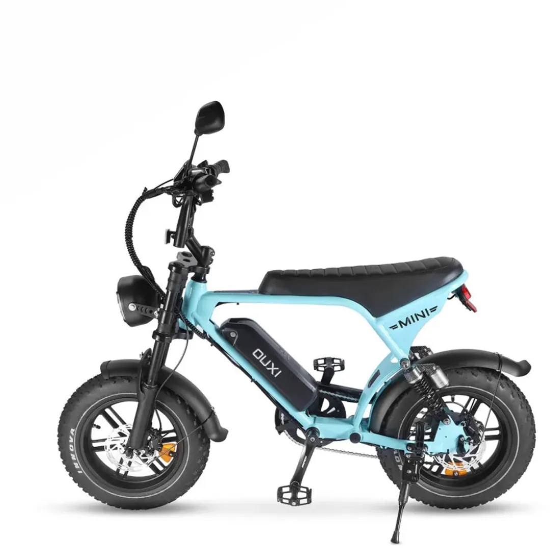 OUXI V8 Ultra Mini Fatbike 250W - 7 Versnellingen Lichtblauw