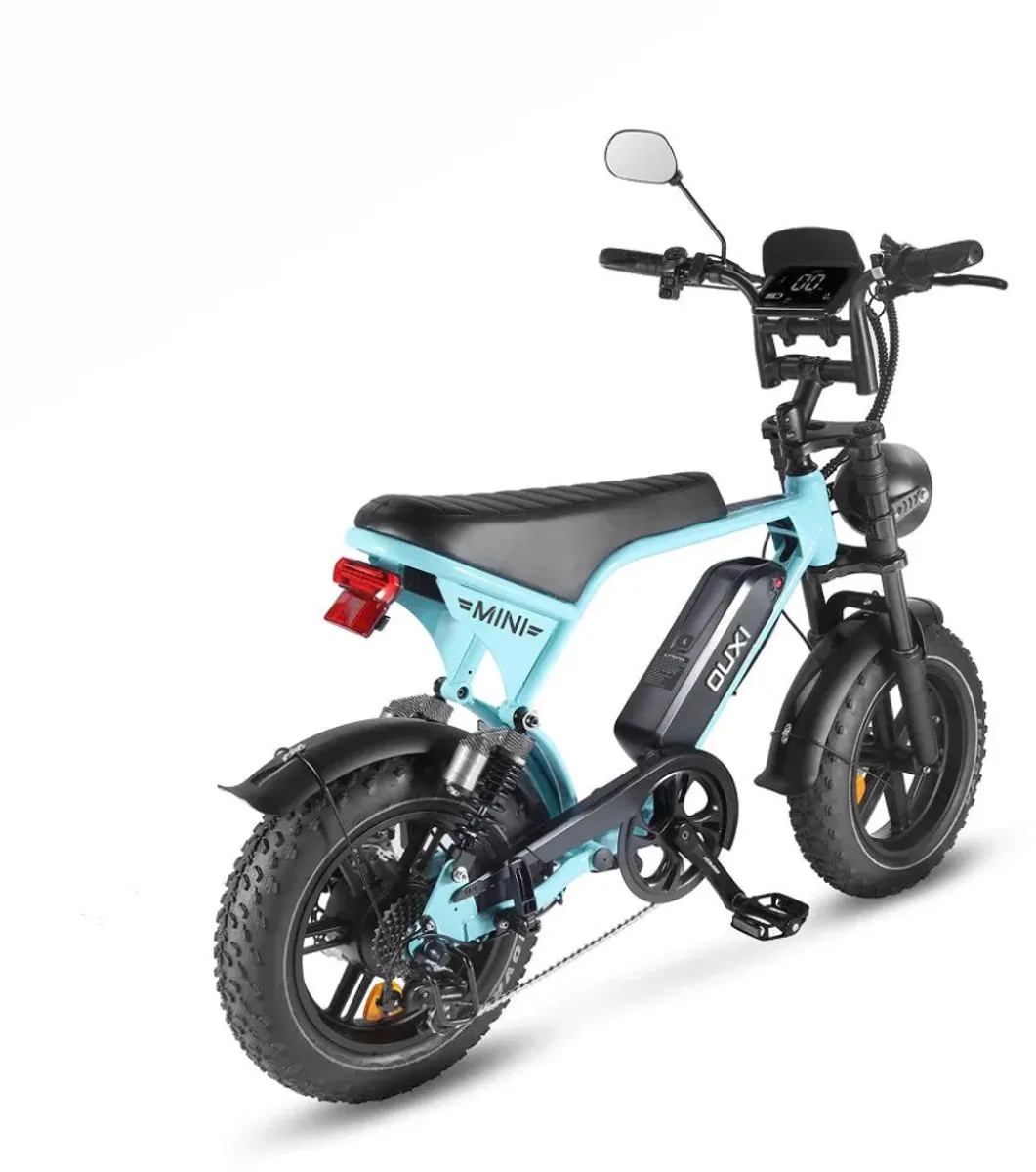 OUXI V8 Ultra Mini Fatbike 250W - 7 Versnellingen Lichtblauw
