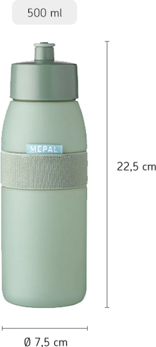 Mepal Ellipse Bidon 500ml Nordic Blue