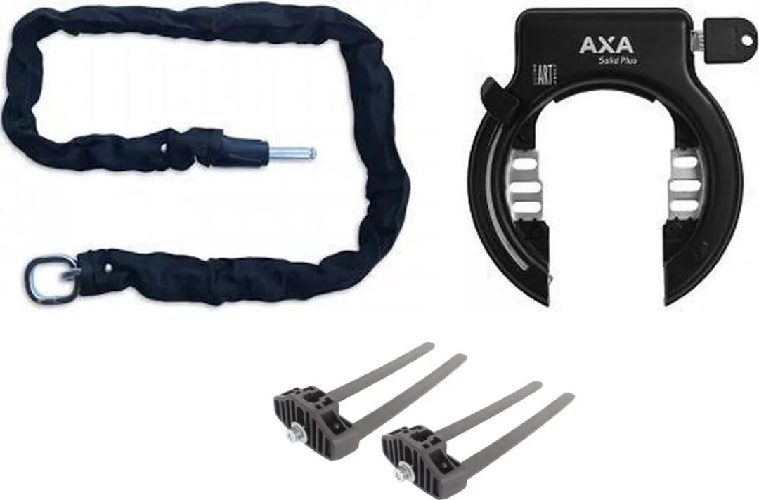 AXA Solid Plus Ringslot Set 140cm 5,5mm - Zwart