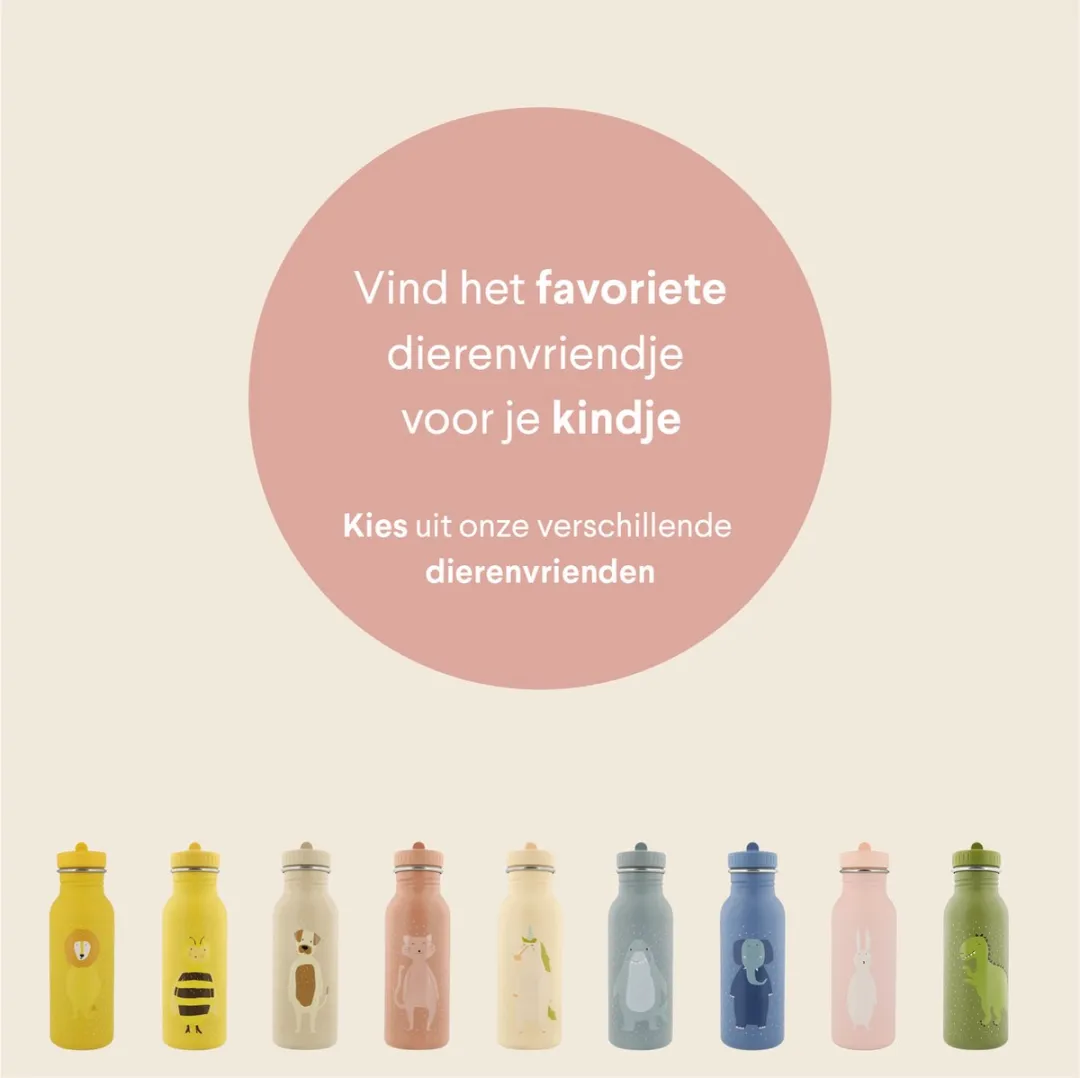 Trixie Mrs Mouse RVS Waterfles 500ml - Muis Violet