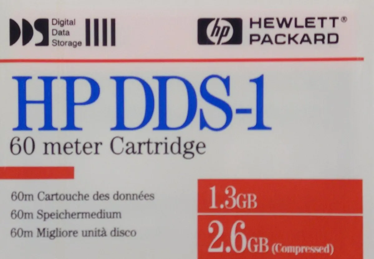 HP DDS-1 Digital Data Storage 5x - 1.3GB/2.6GB Gecomprimeerd