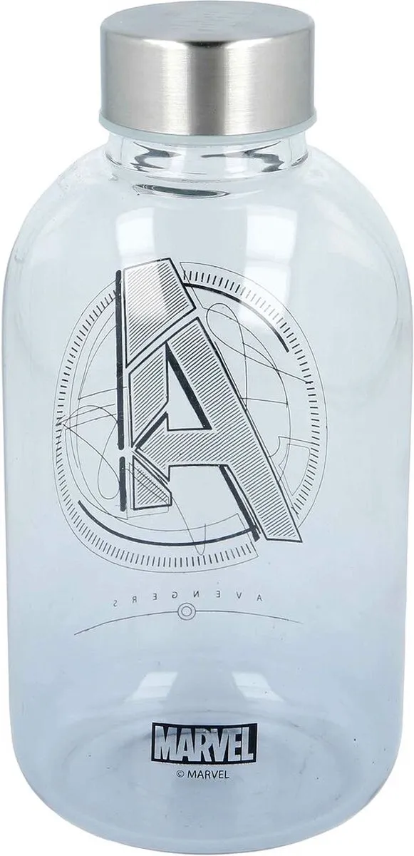 Marvel Avengers Crystal Waterfles 620ml - Zwart