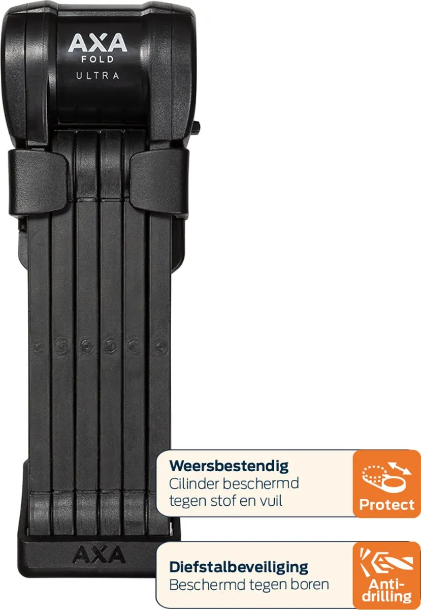 AXA Fold Ultra 90 ART 2 Vouwslot - 90cm - Zwart
